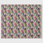 Paarse, groene abstracte aquarel cadeaupapier (Vlak)