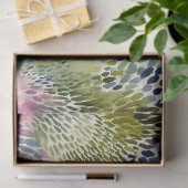 Paarse, groene abstracte aquarel tissuepapier (Geschenk)