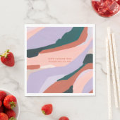 Paarse & Groene Abstracte Kunst Schilderen Custom Servet (Insitu)