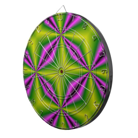 paarse groene Abstracte regenboog-kunst Dartbord (Voorkant Rechts)