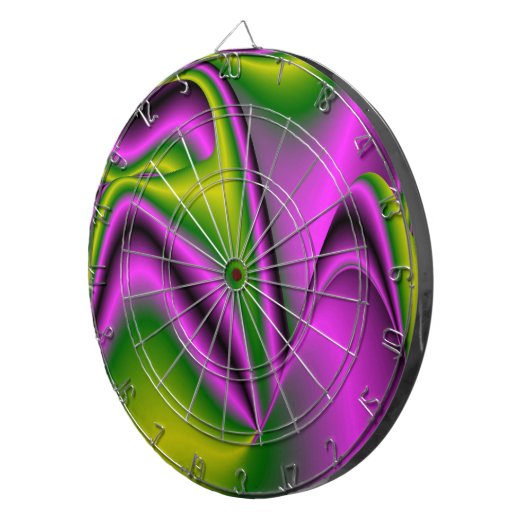 paarse groene Abstracte regenboog-kunst Dartbord (Voorkant Rechts)