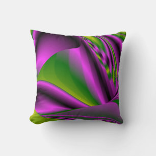 paarse groene abstracte regenboog-kunst kussen