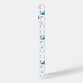 Paarse groene aquarel wilde bloem Case-Mate iPhone case (Achterkant / Links)