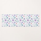 Paarse groene aquarel wilde bloem yogamat (Voorkant (horizontaal))