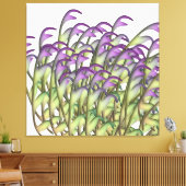 Paarse Groene Bladeren Canvas Afdruk (Insitu (Woonkamer))