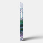 Paarse Groene Bloem Abstracte Fractale Kunst Initi Case-Mate iPhone Case (Achterkant / Links)