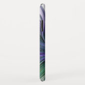 Paarse Groene Bloem Abstracte Kunst Fractale Monog Case-Mate iPhone Case (Achterkant/rechts)
