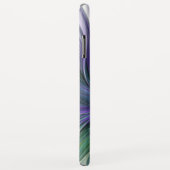 Paarse Groene Bloem Abstracte Kunst Fractale Monog Case-Mate iPhone Case (Achterkant/rechts)