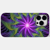 Paarse groene bloem Moderne Abstracte fractale kun Case-Mate iPhone Case (Achterkant (horizontaal))