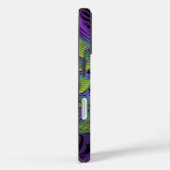 Paarse Groene Bloem Moderne Abstracte Fractale Kun Case-Mate iPhone Case (Achterkant / Rechts)