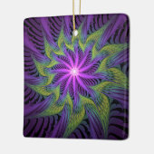 Paarse groene bloem Moderne Abstracte fractale kun Keramisch Ornament (Links)