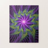 Paarse groene bloem Moderne Abstracte fractale kun Legpuzzel (Verticaal)