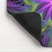 Paarse groene bloem Moderne Abstracte fractale kun Muismat (Hoek)