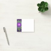 Paarse Groene Bloem Moderne Abstracte Fractale Kun Post-it® Notes (Kantoor)