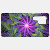 Paarse groene bloem Moderne Abstracte fractale kun Samsung Galaxy Hoesje (Achterkant horizontaal)