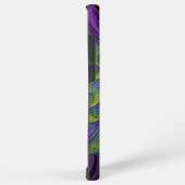 Paarse groene bloem Moderne Abstracte fractale kun Samsung Galaxy Hoesje (Rechterkant)