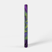 Paarse groene bloem Moderne Abstracte fractale kun Samsung Galaxy Hoesje (Rechterkant)