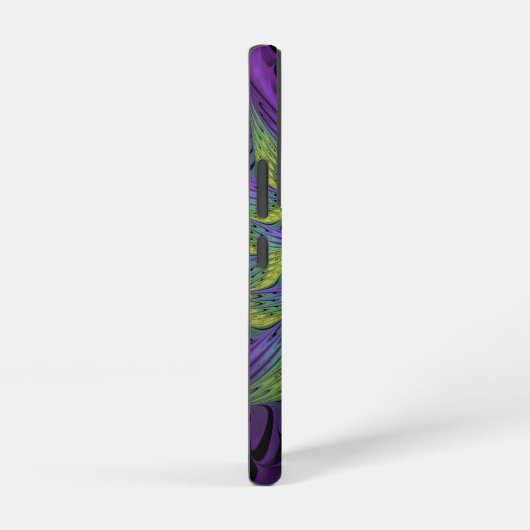 Paarse groene bloem Moderne Abstracte fractale kun Samsung Galaxy Hoesje (Rechterkant)