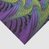 Paarse groene bloem Moderne Abstracte fractale kun Tissuepapier (Detail)