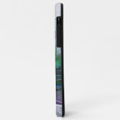 Paarse Groene Bloem Moderne Abstracte Kunst Fracta Case-Mate iPhone Case (Achterkant/links)