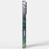 Paarse Groene Bloem Moderne Abstracte Kunst Fracta Case-Mate iPhone Case (Achterkant / Rechts)