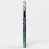 Paarse Groene Bloem Moderne Abstracte Kunst Fracta Case-Mate iPhone Case (Achterkant/rechts)