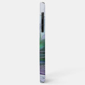 Paarse Groene Bloem Moderne Abstracte Kunst Fracta Case-Mate iPhone Case (Achterkant/links)