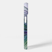 Paarse Groene Bloem Moderne Abstracte Kunst Fracta Case-Mate iPhone Case (Achterkant / Rechts)
