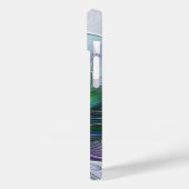 Paarse Groene Bloem Moderne Abstracte Kunst Fracta Case-Mate iPhone Case (Achterkant / Links)