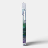 Paarse Groene Bloem Moderne Abstracte Kunst Fracta Case-Mate iPhone Case (Achterkant / Links)