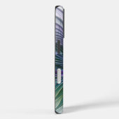 Paarse Groene Bloem Moderne Abstracte Kunst Fracta Case-Mate iPhone Case (Achterkant / Rechts)
