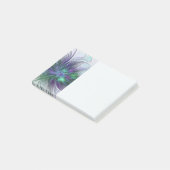 Paarse Groene Bloem Moderne Abstracte Kunst Fracta Post-it® Notes (Schuin)