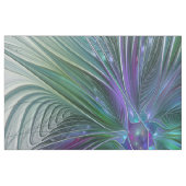 Paarse Groene Bloem Moderne Abstracte Kunst Fracta Stof (Fat Quarter)