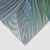 Paarse Groene Bloem Moderne Abstracte Kunst Fracta Tissuepapier (Detail)