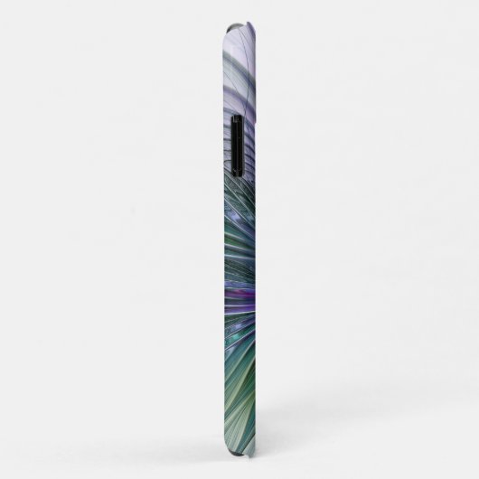 Paarse groene bloem Moderne Abstracte Kunstfractal Case-Mate iPhone Case (Achterkant/rechts)
