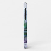 Paarse groene bloem Moderne Abstracte Kunstfractal Case-Mate iPhone Case (Achterkant/links)