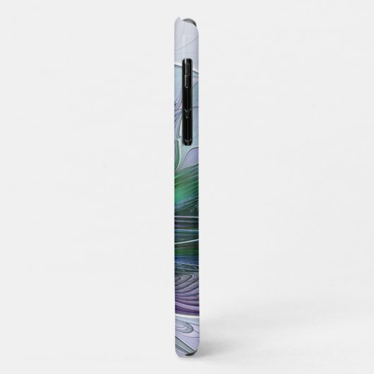 Paarse groene bloem Moderne Abstracte Kunstfractal Case-Mate iPhone Case (Achterkant/links)