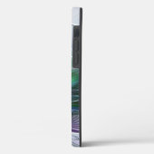 Paarse groene bloem Moderne Abstracte Kunstfractal Case-Mate iPhone Case (Achterkant / Links)