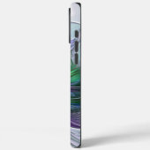 Paarse groene bloem Moderne Abstracte Kunstfractal Case-Mate iPhone Case (Achterkant / Links)