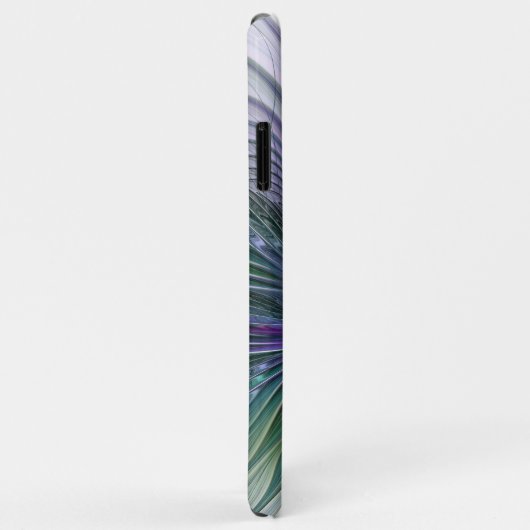 Paarse groene bloem Moderne Abstracte Kunstfractal Case-Mate iPhone Case (Achterkant/rechts)