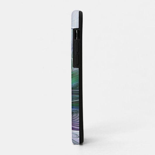 Paarse groene bloem Moderne Abstracte Kunstfractal Case-Mate iPhone Case (Achterkant/links)