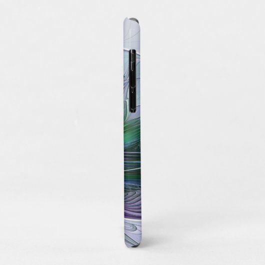 Paarse groene bloem Moderne Abstracte Kunstfractal Case-Mate iPhone Case (Achterkant/links)