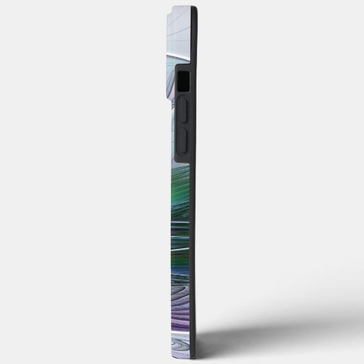 Paarse groene bloem Moderne Abstracte Kunstfractal Case-Mate iPhone Case (Achterkant / Links)