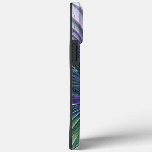 Paarse groene bloem Moderne Abstracte Kunstfractal Case-Mate iPhone Case (Achterkant / Rechts)