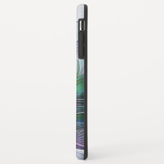 Paarse groene bloem Moderne Abstracte Kunstfractal Case-Mate iPhone Case (Achterkant/links)