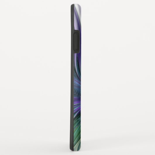 Paarse groene bloem Moderne Abstracte Kunstfractal Case-Mate iPhone Case (Achterkant/rechts)