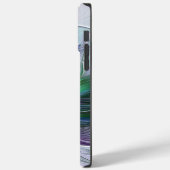 Paarse groene bloem Moderne Abstracte Kunstfractal Case-Mate iPhone Case (Achterkant / Links)