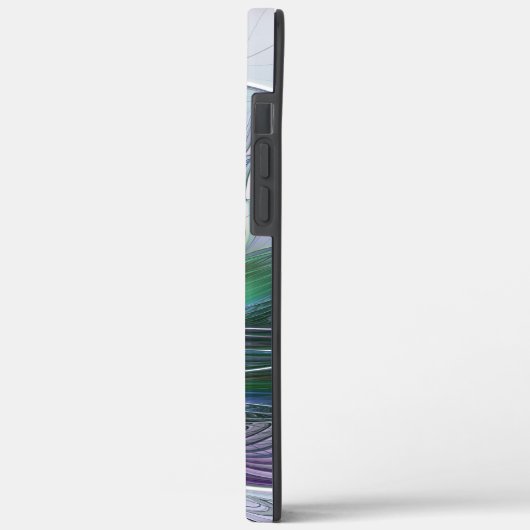 Paarse groene bloem Moderne Abstracte Kunstfractal Case-Mate iPhone Case (Achterkant / Links)