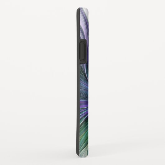 Paarse groene bloem Moderne Abstracte Kunstfractal Case-Mate iPhone Case (Achterkant/rechts)