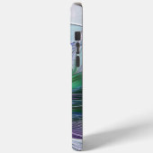 Paarse groene bloem Moderne Abstracte Kunstfractal Case-Mate iPhone Case (Achterkant / Links)